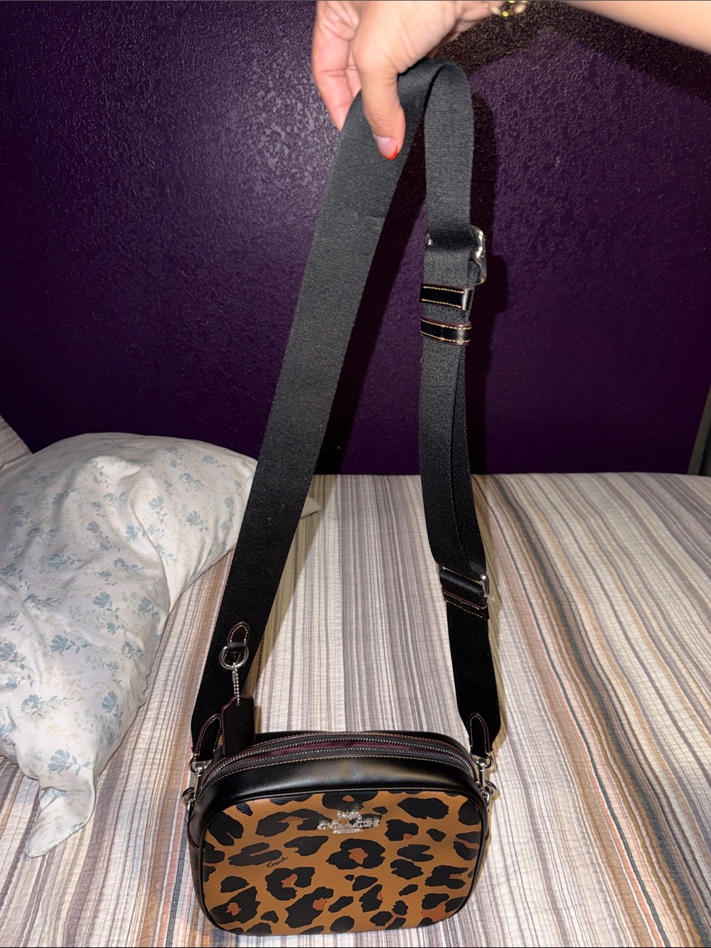 Coach Leopard Print Phone Case in Tan and Black